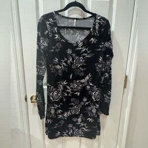 Mudd Black and White Floral Dress